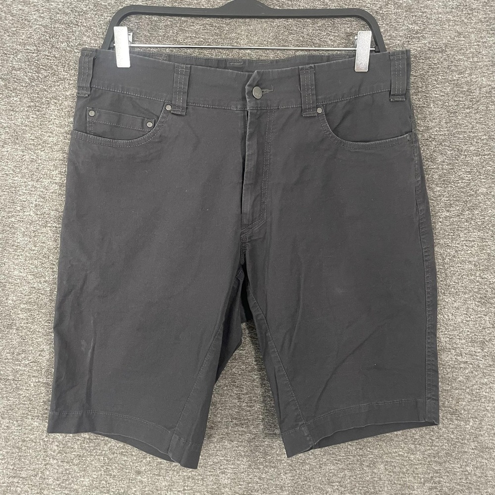 Rab Radius Shorts Mens 34 Gray Canvas Stretch Hiking Trail Walking 11" Inseam